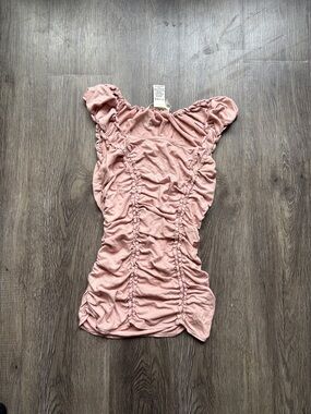 Ruched  Women’s Top - Blush Pink